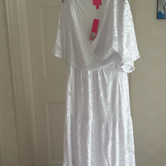New Lilly Pulitzer Parigi Maxi Dress Resort White xl - Picture 4 of 9
